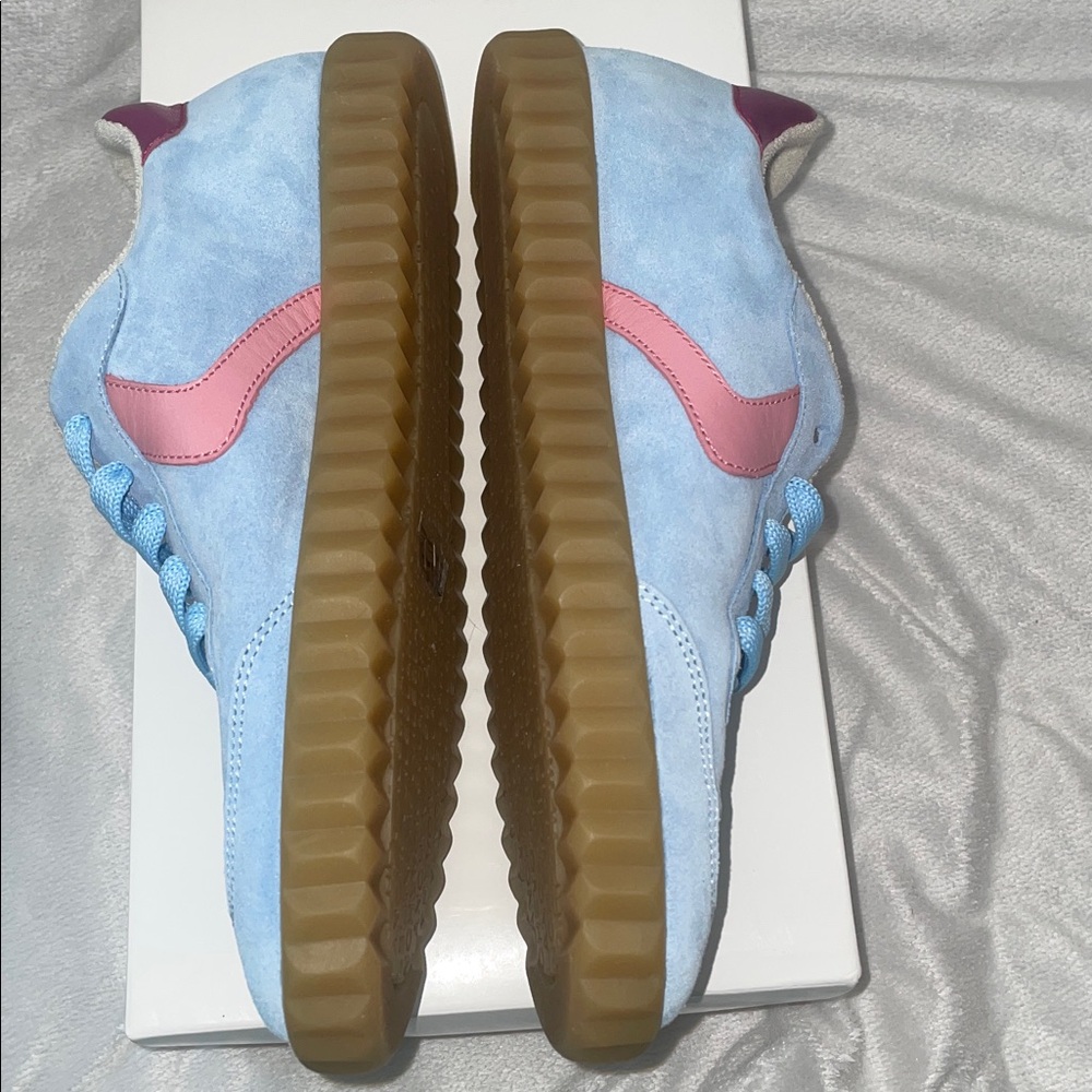 NWT VOILE BLANCHE INES Suede Sneakers in Light Blue-Pink - Picture 15 of 16